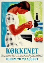 Aage Sikker Hansen farverig plakat “køkkenet”