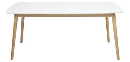 Kasper prisvenligt udtræk spisebord i hvid i str. 180-280 x 90 cm