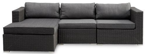 Borgio lounge sofa med chaiselong udført i polyrattan