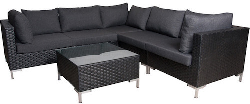Ebeltoft vedligeholdelsesfrit lounge havemøbler bestående af 6 dele