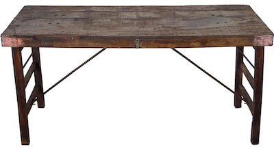 Trademark living spisebord med gammelt træ med flot patina