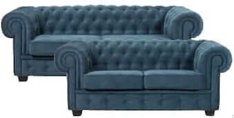 Chesterfield Manchester 2+3 personers sofasæt i turkis