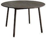 AMIRA sort 2 personers spisebord på Ø120 cm i gummitræ
