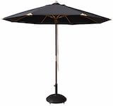Cinas Capri parasol i sort Ø300 x H265 cm